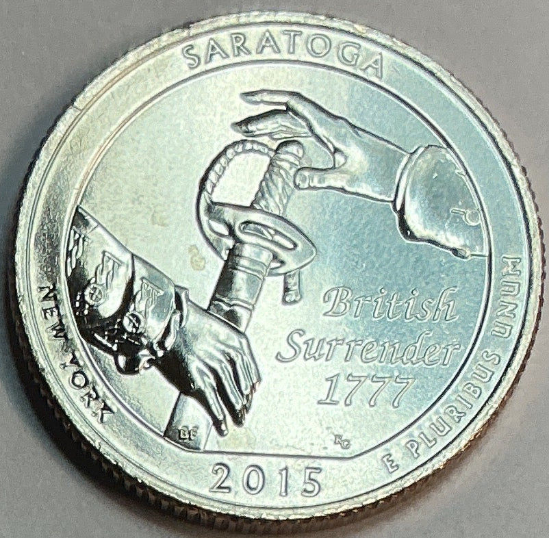 2015-D Uncirculated, Saratoga National Historical Park, New York, Washington Quarter