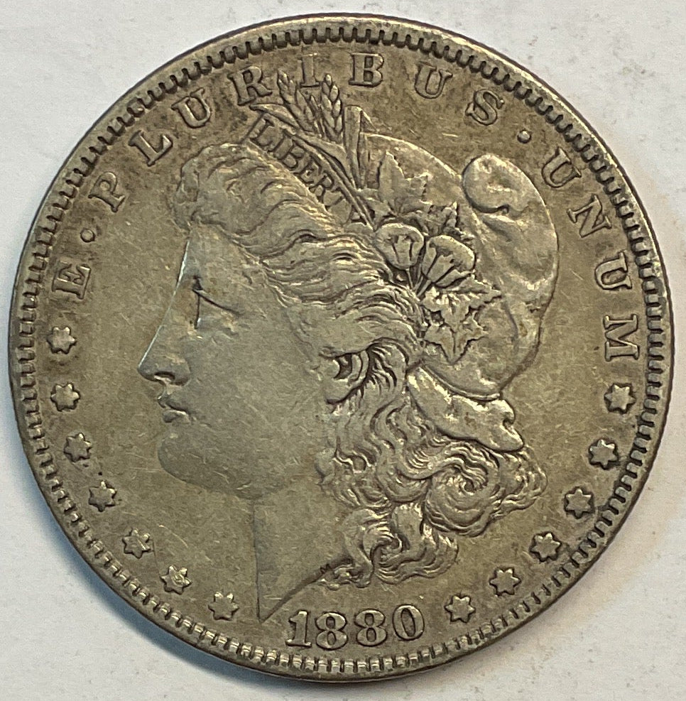 1880 Morgan Dollar, Very Fine Circulated Coin, Store #DR0858