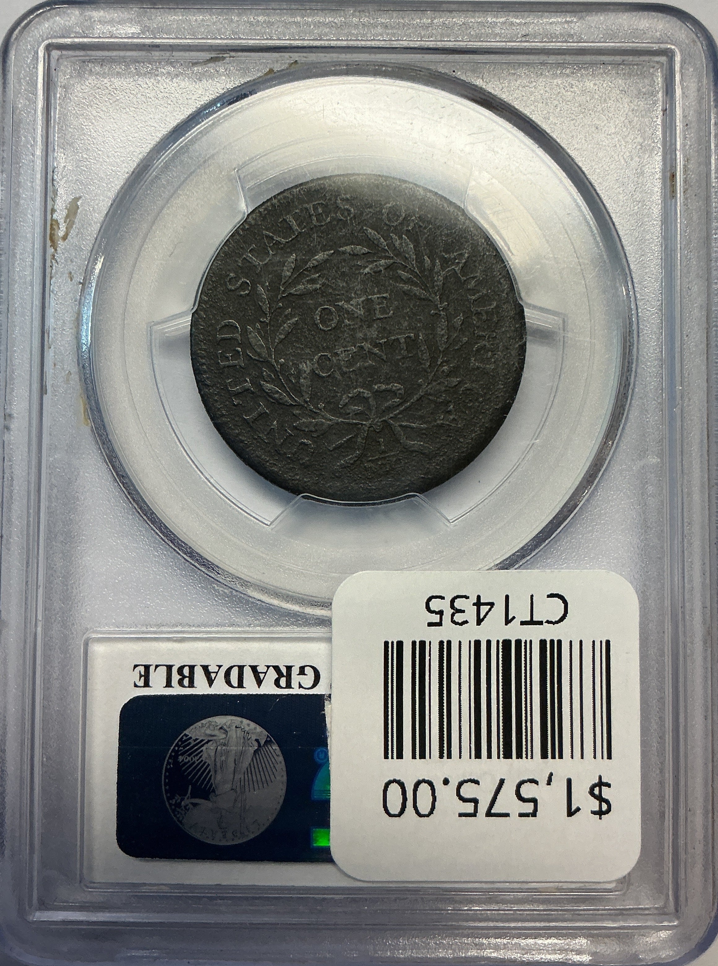 1796 reverse 1795, Draped Bust Large Cent, PCGS XF Details, Store #CT1435