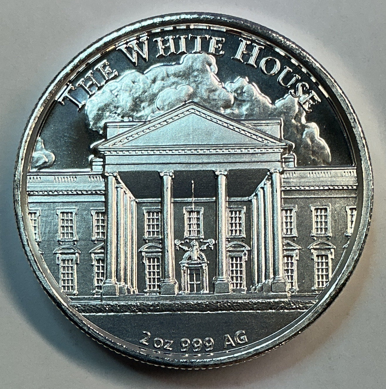 .999 silver, 2 Troy Ounces, Donald J. Trump 45th President Silver Round Bullion, Store #SR045