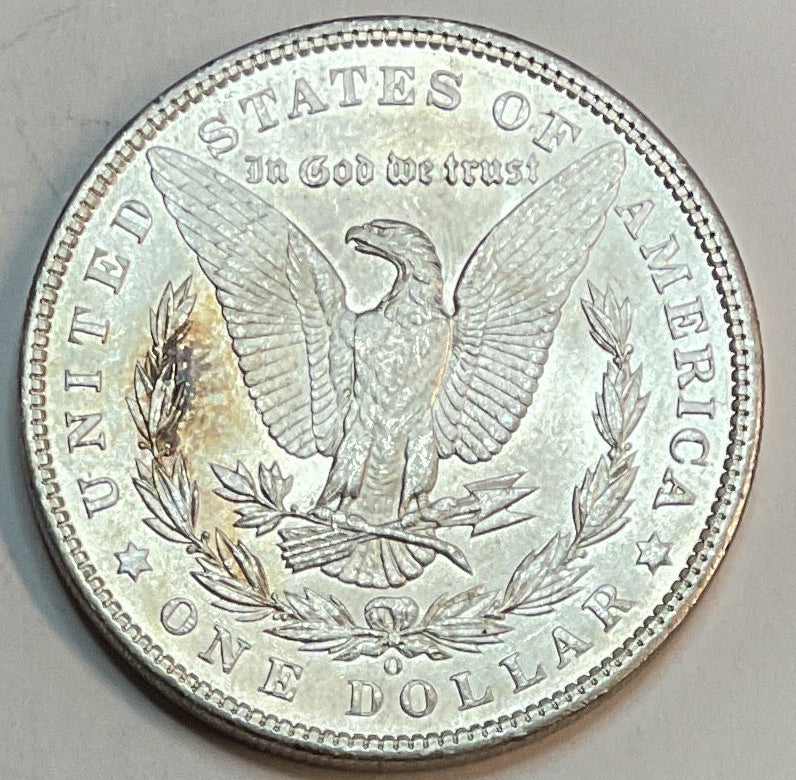 1904-O Morgan Silver Dollar, Mint State, Uncirculated Coin, Store #DR0940