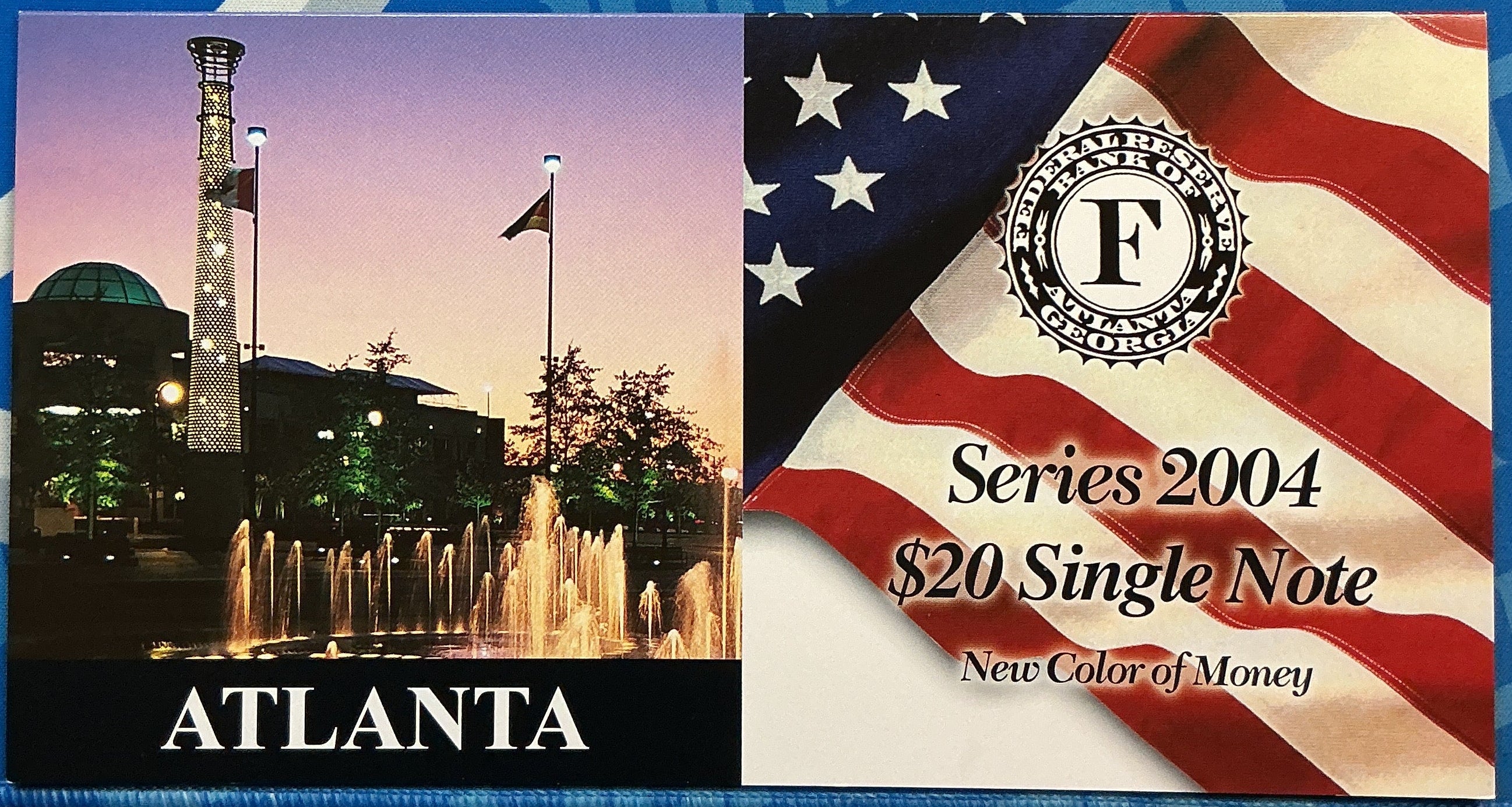 2004 Series $20 Single Note, F.R.Notes, Low Serial Number Store #FRN021