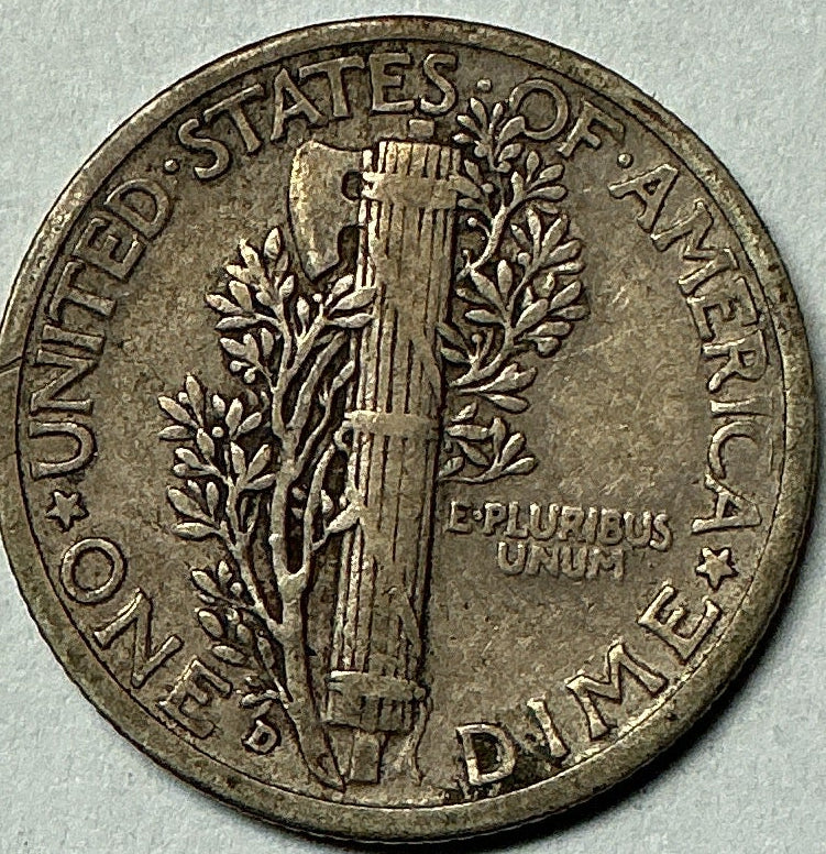 1934-D Mercury Dime, Very Fine Circulated Coin, Store #DE0987