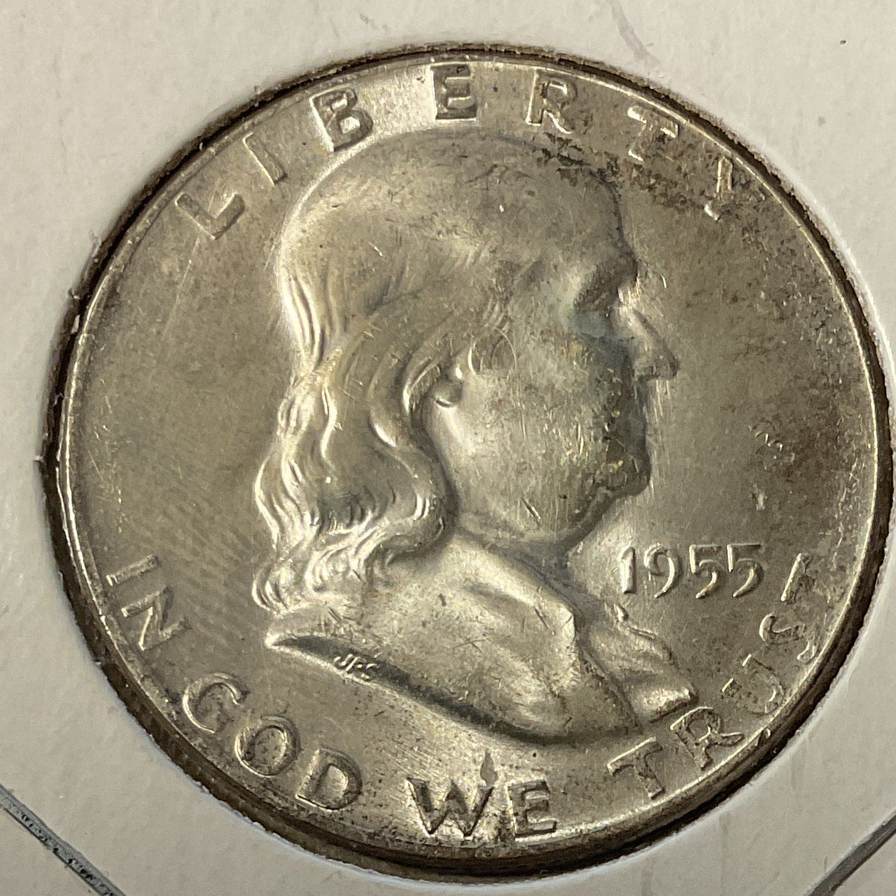 1955 Ben Franklin DRAC. Half Dollar, Beautiful Uncirculated Coin, Store #HR1806