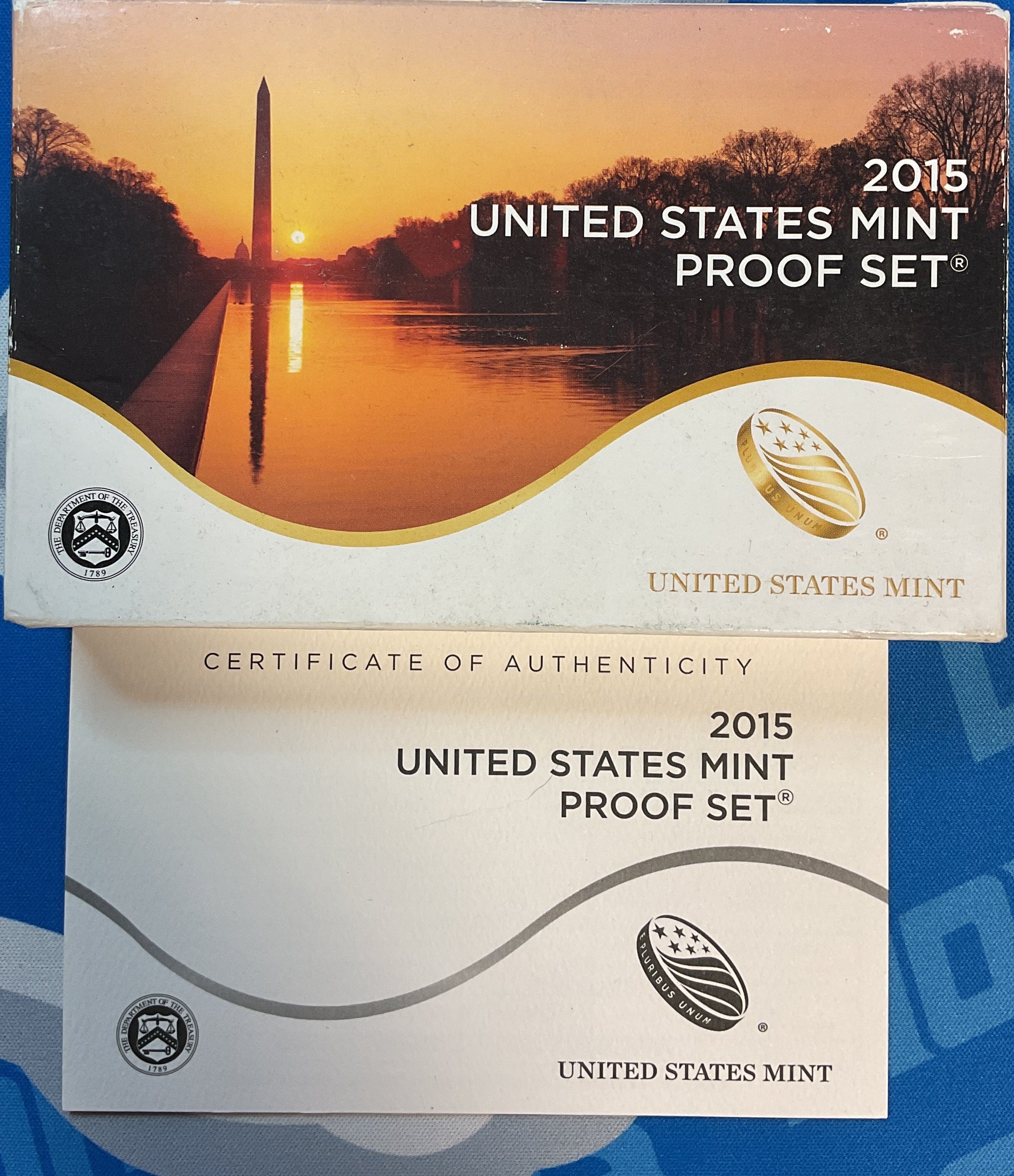 2015 Proof Set, 14 Coin Proof Set, Encased in Original Government Packaging.