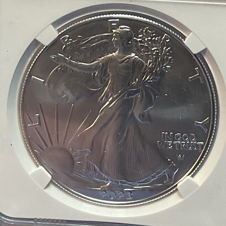 2023 W American Silver Eagle, Early Releases, NGC MS-69, Store#AE0288