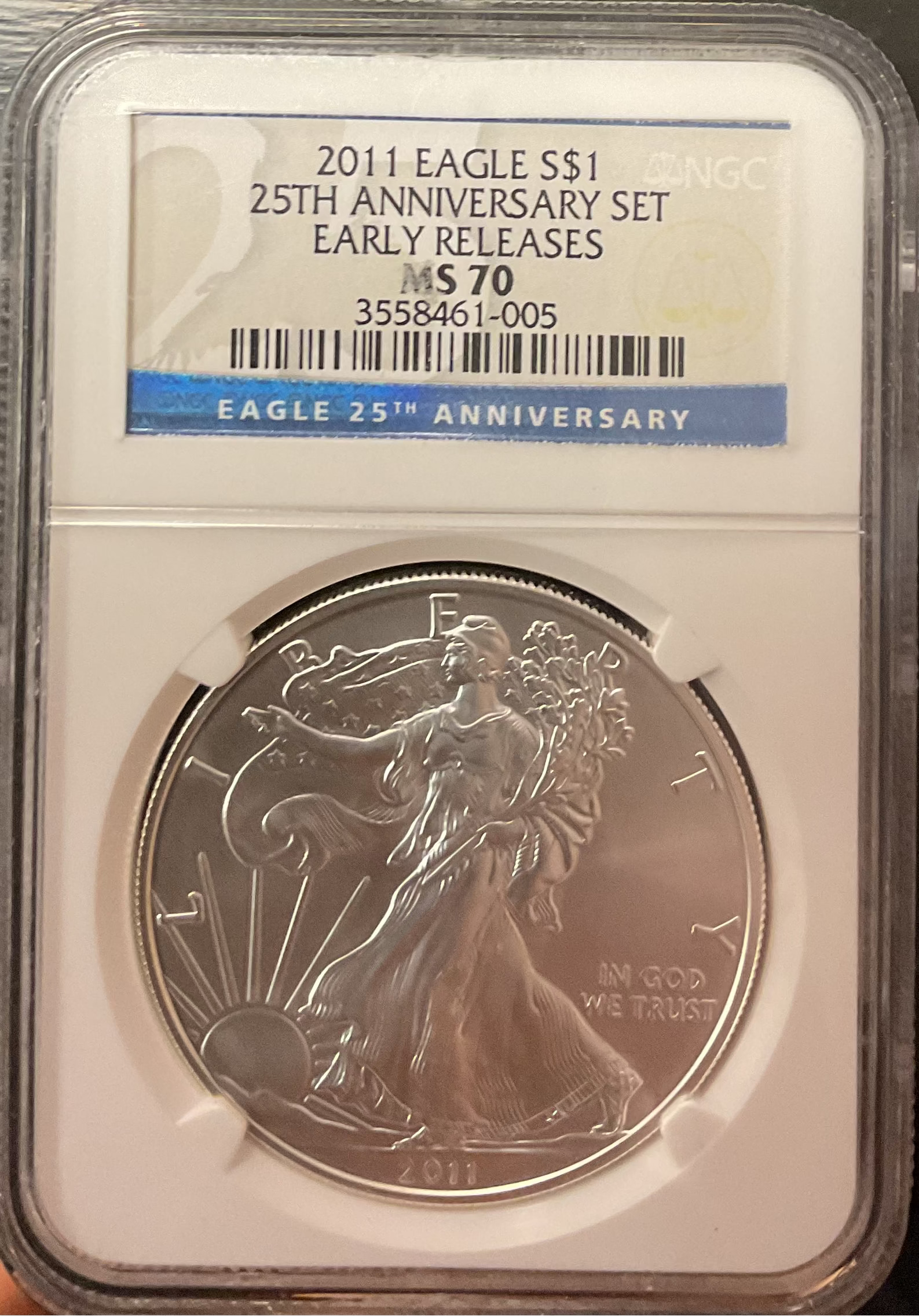 2011 American Silver Eagle Set, Business Strike, NGC MS70, Store #AE0266