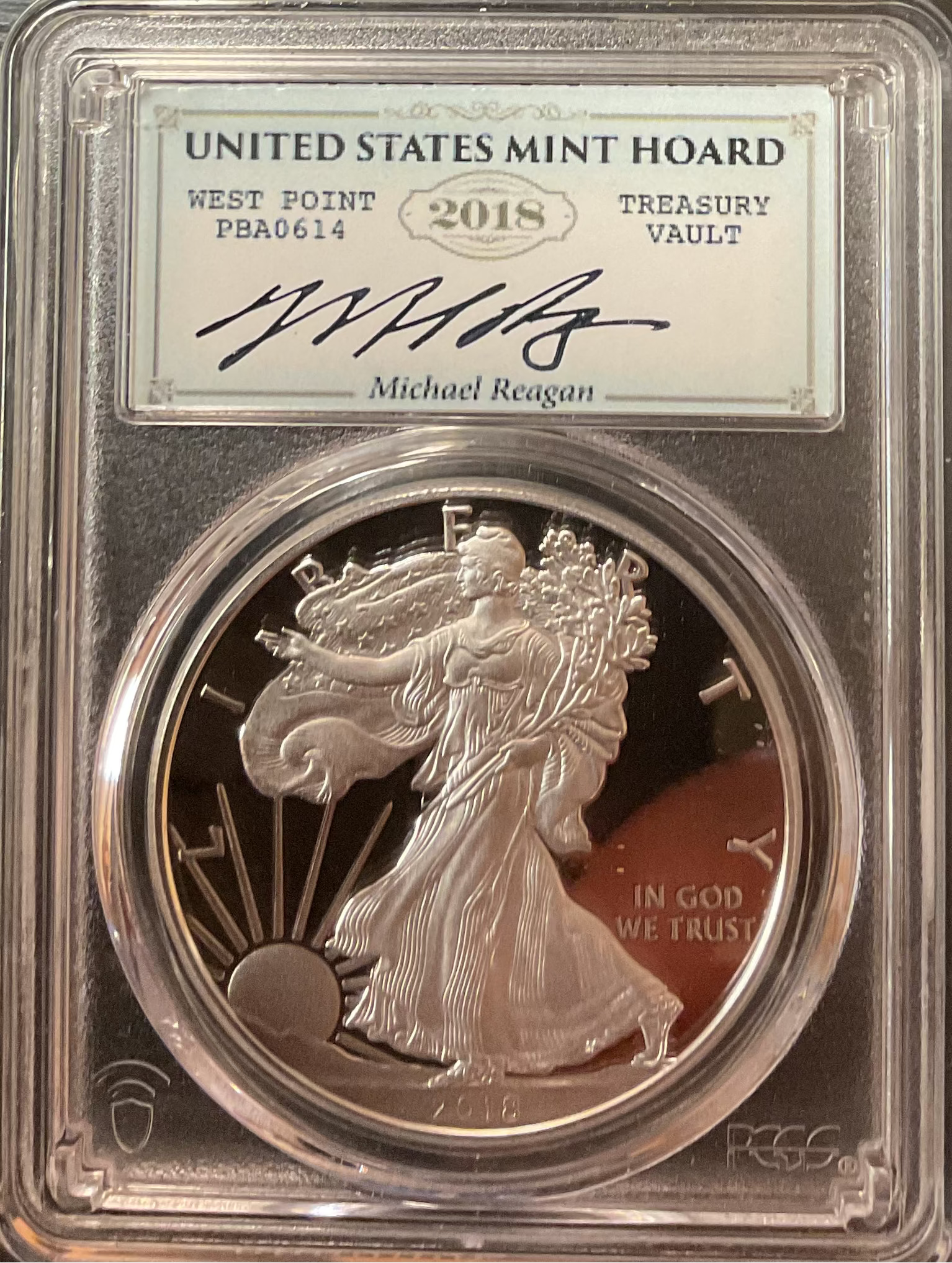 2018-W (2021) American Silver Eagle, PCGS PR70DCAM, WP Mint Hoard, Store #AE0500
