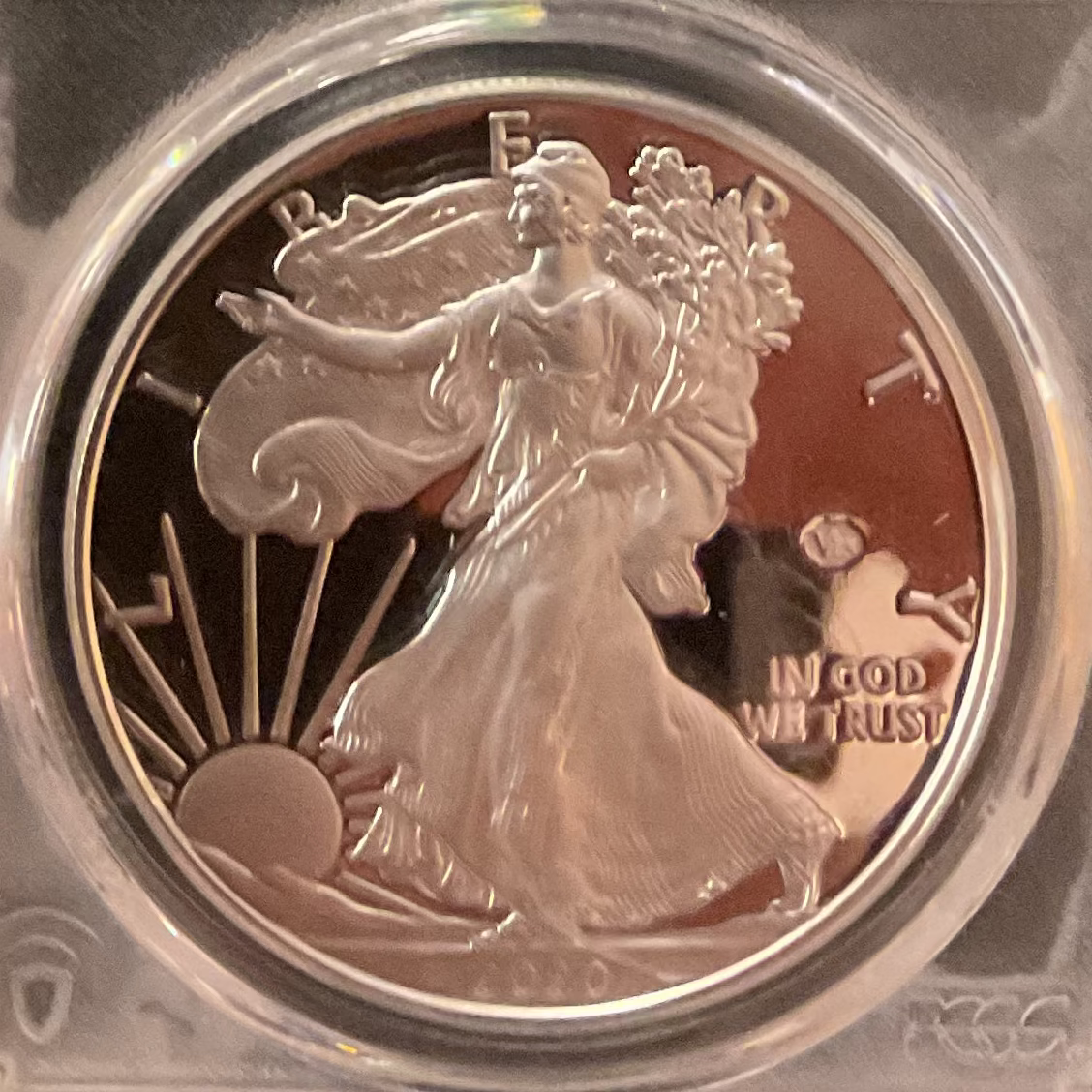 2020-W American Silver Eagle, v75 Privy, PCGS PR-70DCAM, First Strike, Store#AE0345