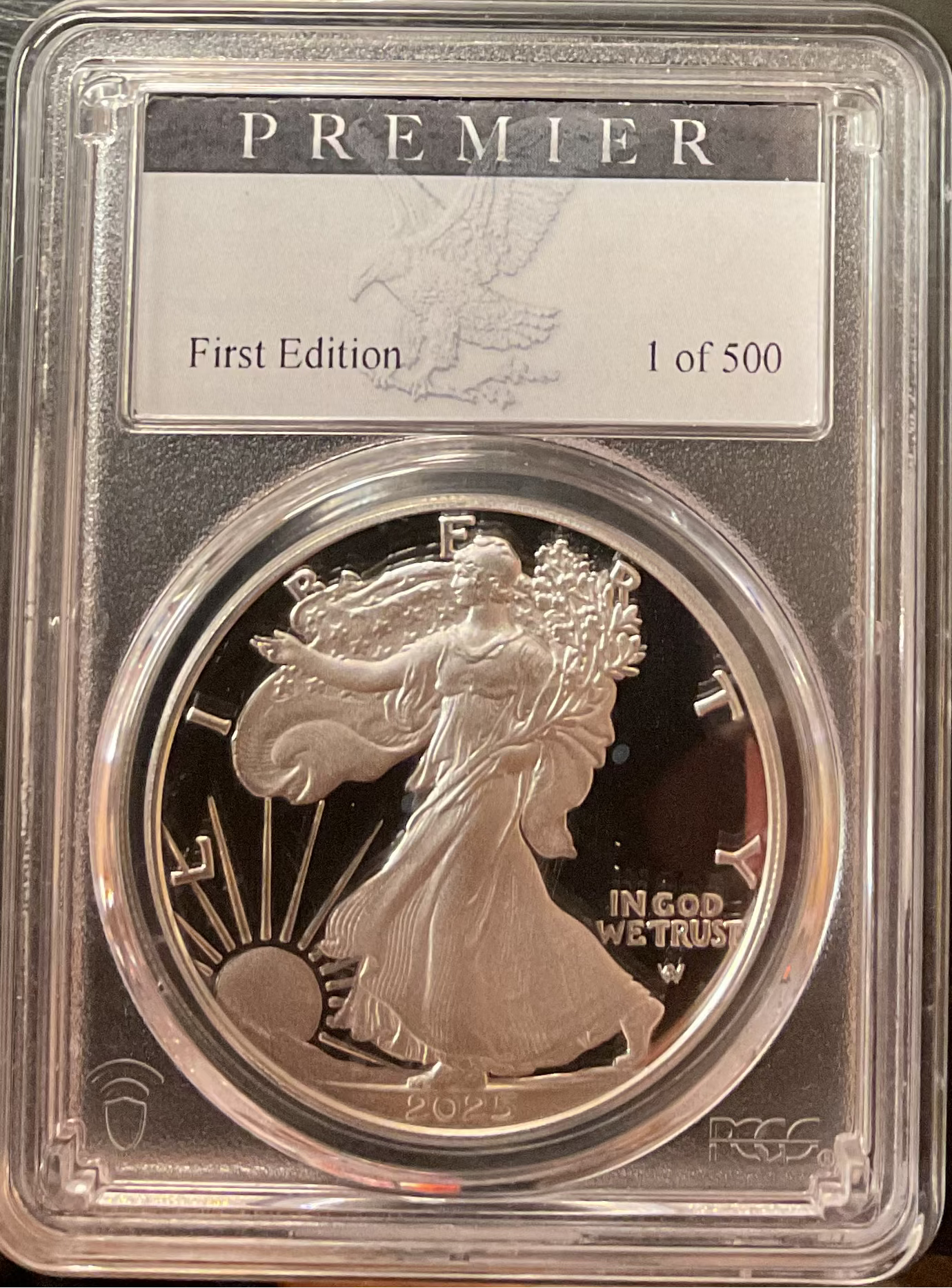 2025 W Proof American Silver Eagle, PCGS PR-70DCAM, Store #AE0235