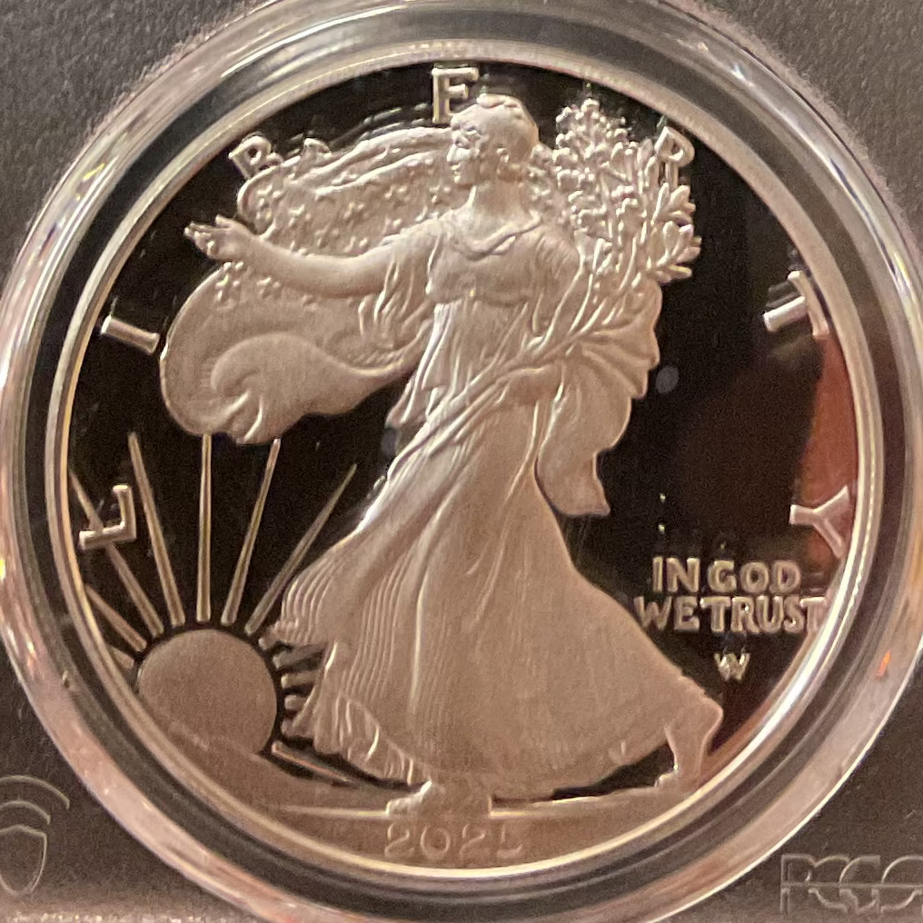 2025 W Proof American Silver Eagle, PCGS PR-70DCAM, Store #AE0235