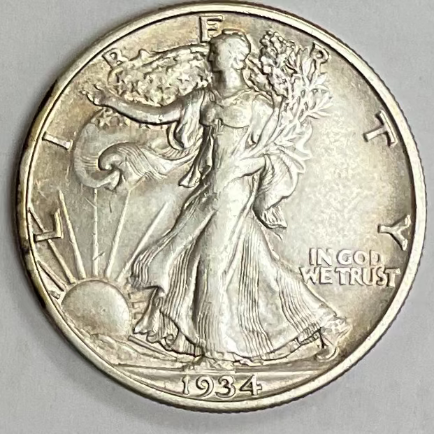 1934-S Walking Liberty Half Dollar, Extra Fine Circulated Coin, Store #HR1930