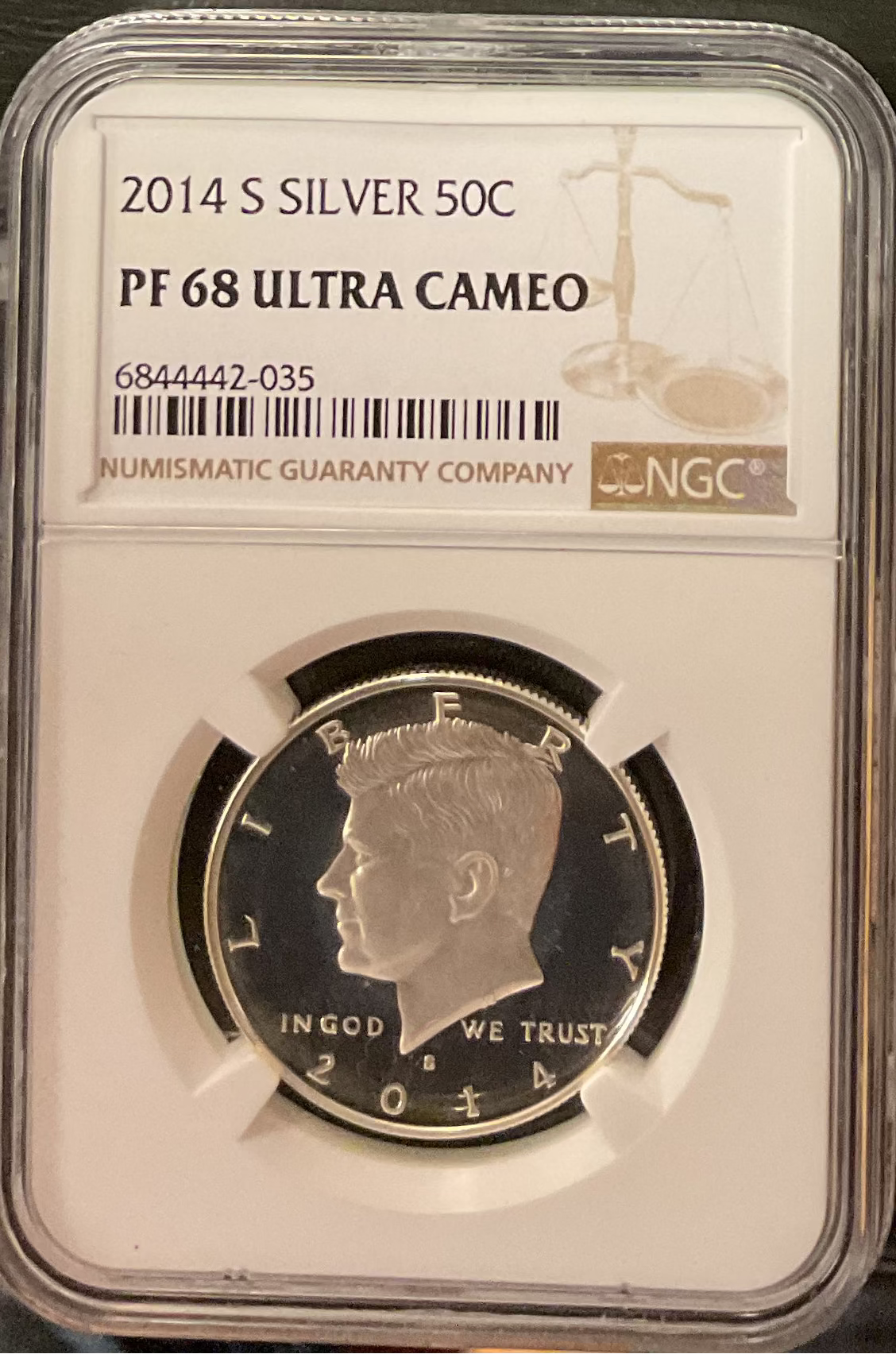 2014-S Kennedy Silver Proof Half Dollar, NGC PF-68 Ultra Cameo, Store #HR1948