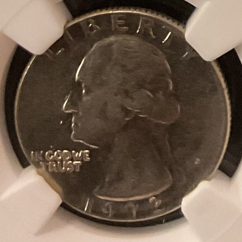 1972-D Washington Silver Quarter., NGC Mint Error AU-55., Store #GQR068