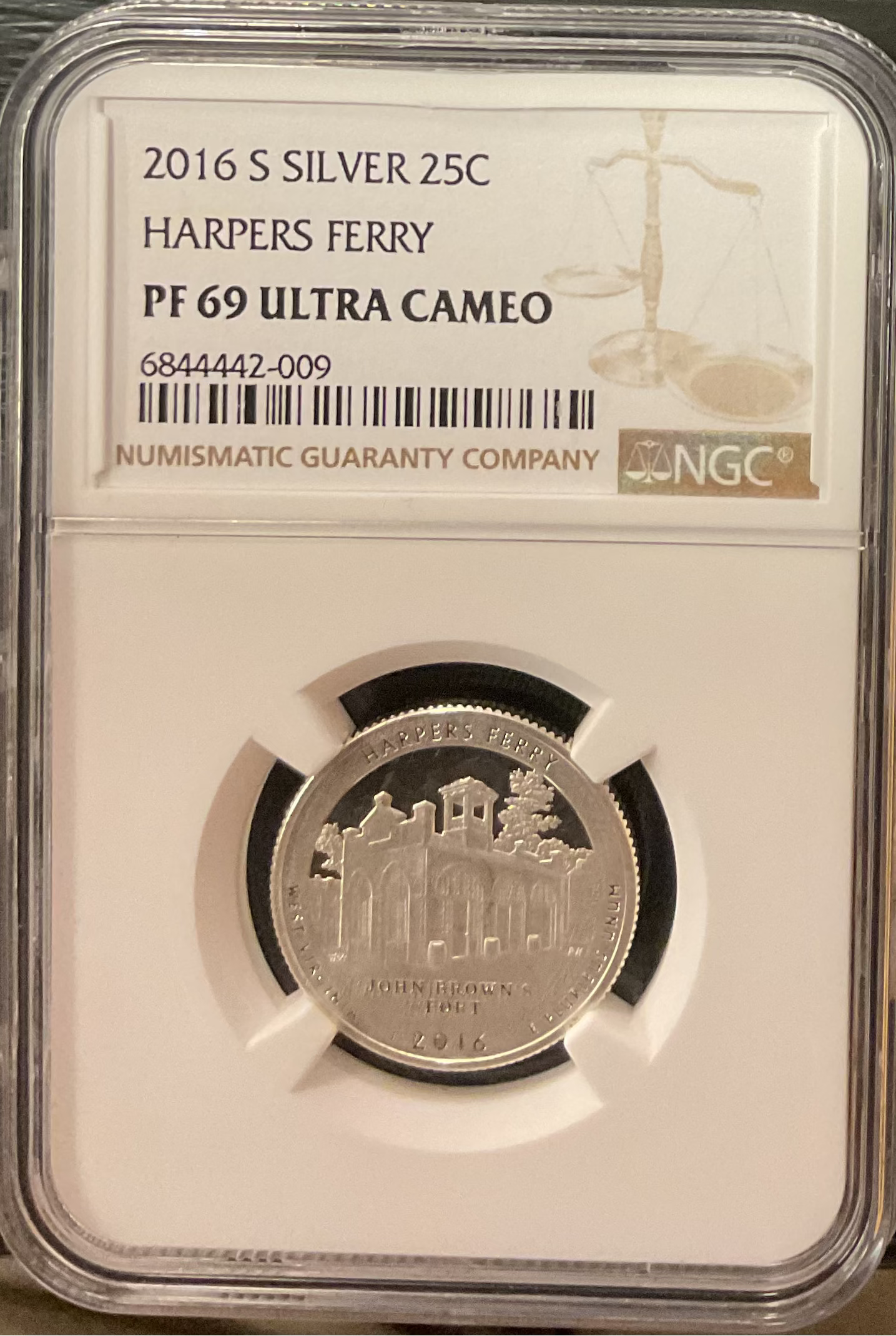 2016-S National Park Silver Proof Quarter, NGC Certified, Store Sale #GQR073