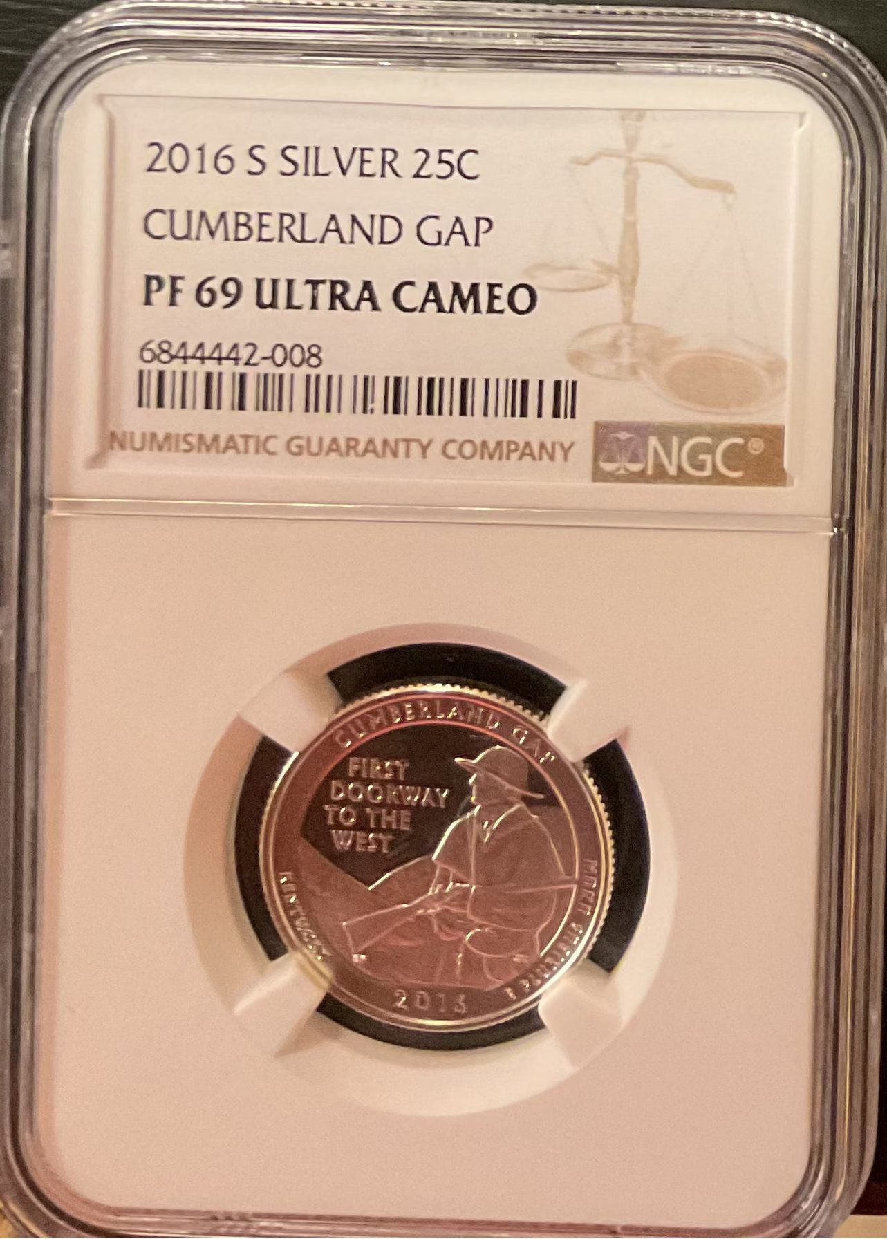 2016-S National Park Silver Proof Quarter, NGC Certified, Store Sale #GQR075
