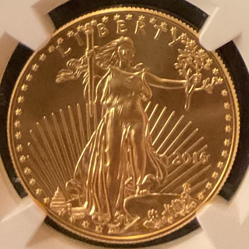 2016 $50, Mint Gold American Eagle Coin, 1 OZT, NGC MS 70, Store #G0006