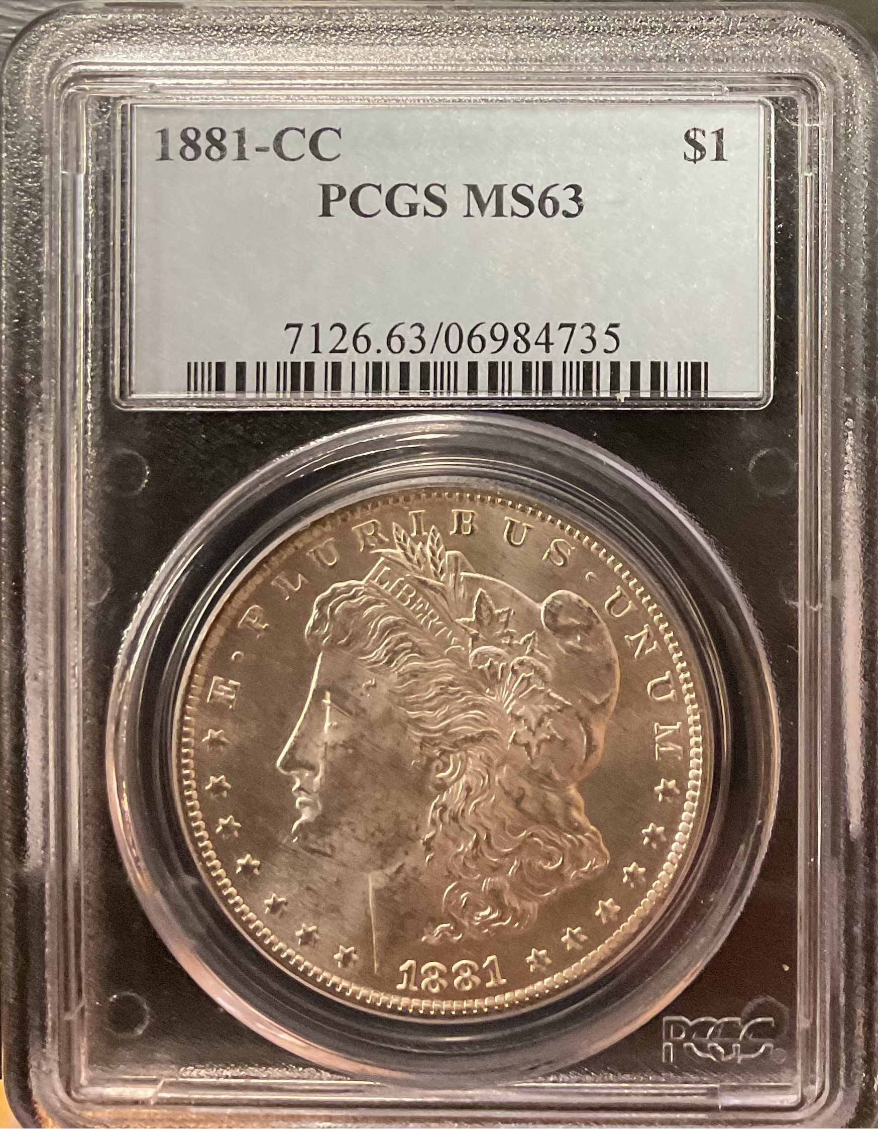 1881-CC Morgan Silver Dollar, PCGS MS-63, Store #DR0599