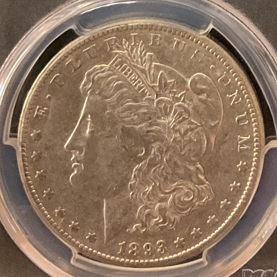 1893-CC Morgan Silver Dollar, PCGS AU-50, Store #DR0698