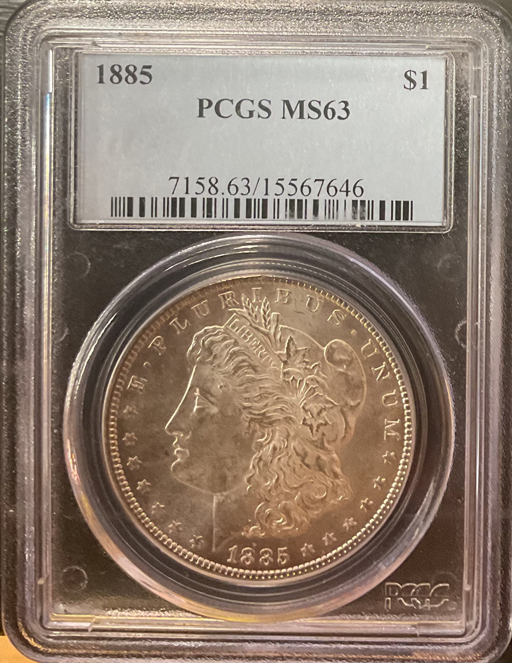 1885 Morgan Silver Dollar, PCGS Graded MS 63 Uncirculated. Store #DR0568