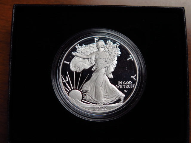 2022-S Proof American Silver Eagle, in Original Government Packaging. Store