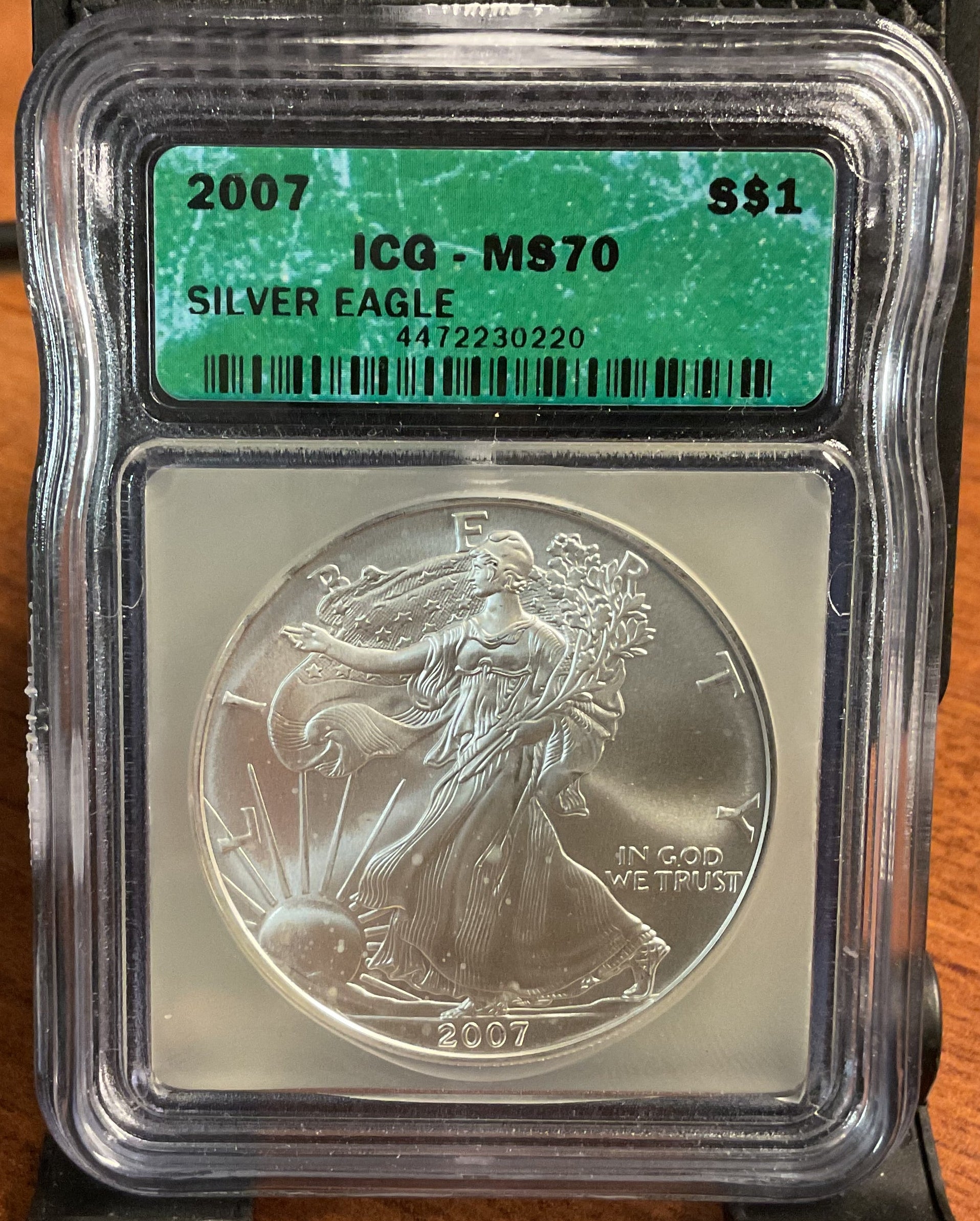 2007 American Eagle, IGC MS-70, .999 Silver, 1 Troy Ounce, Store #AE0254