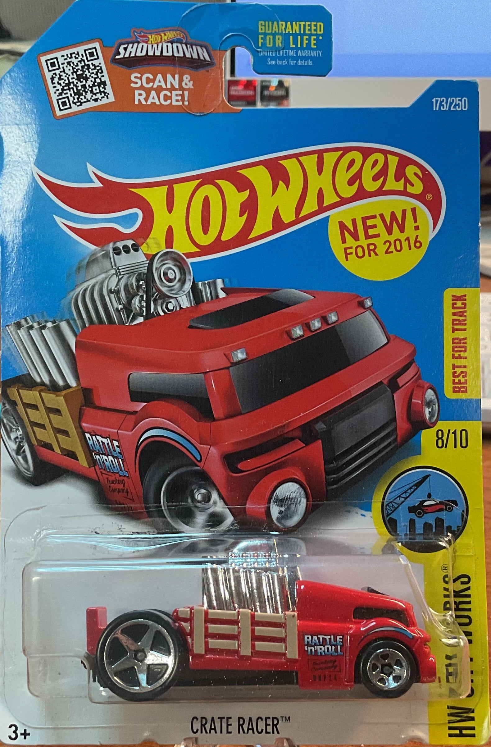 CRATE RACER Hot Wheels toy car, DHP24-D9B0K G1, 'HW CITY WORKS', Store #TY008