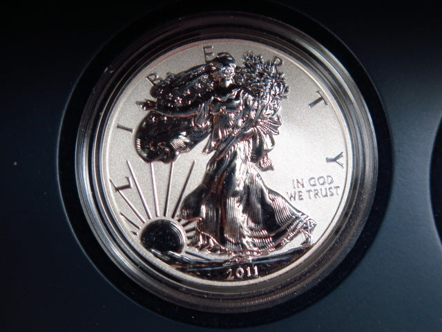2011-P, S, and W Five American Eagle Proof Set, 25th Anniversary, Original Government Package, Store #12481