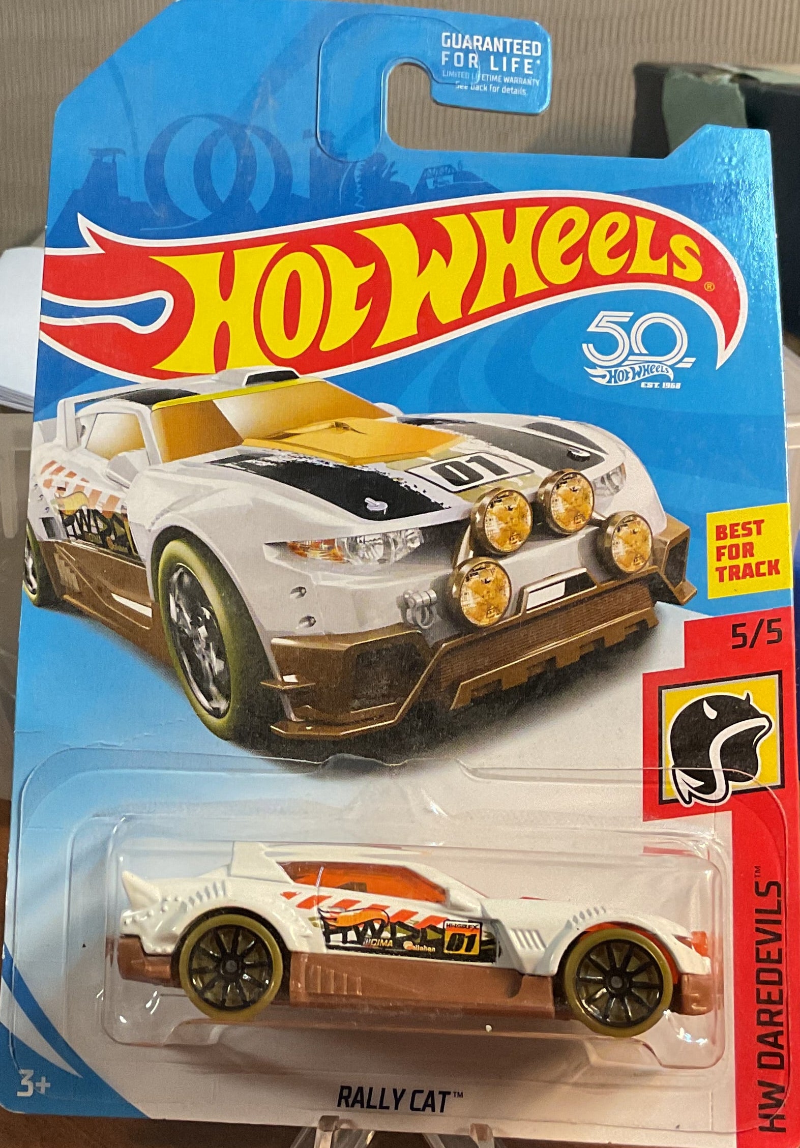 RALLY CAT, HW DAREDEVILS, Wheels Toy Car, FJX54-D9C0A, Store #TY057