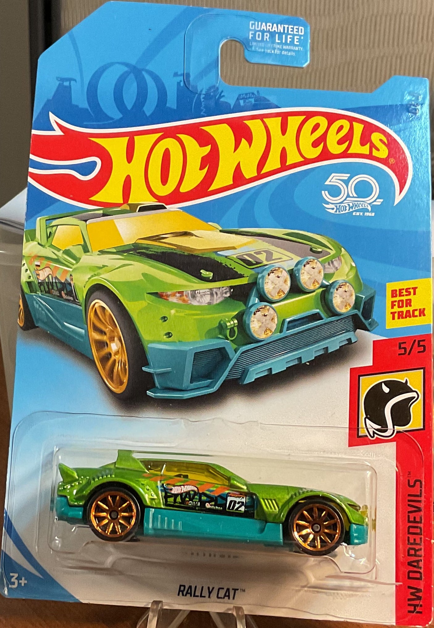 RALLY CAT, HW DAREDEVILS, Wheels Toy Car, FRR92-D9C0H, Store #TY056