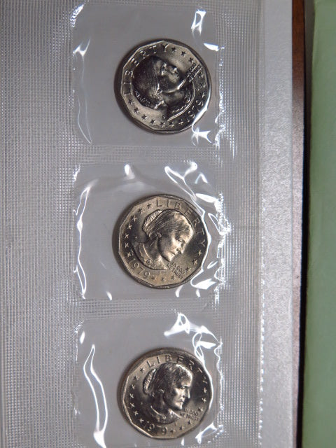 1979- P and D Susan B. Anthony Dollar Souvenir Set. Original Government Packaging. Store # 12522