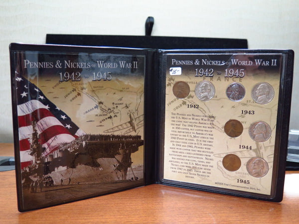 Pennies and Nickels During WWII Set. Store # 12529