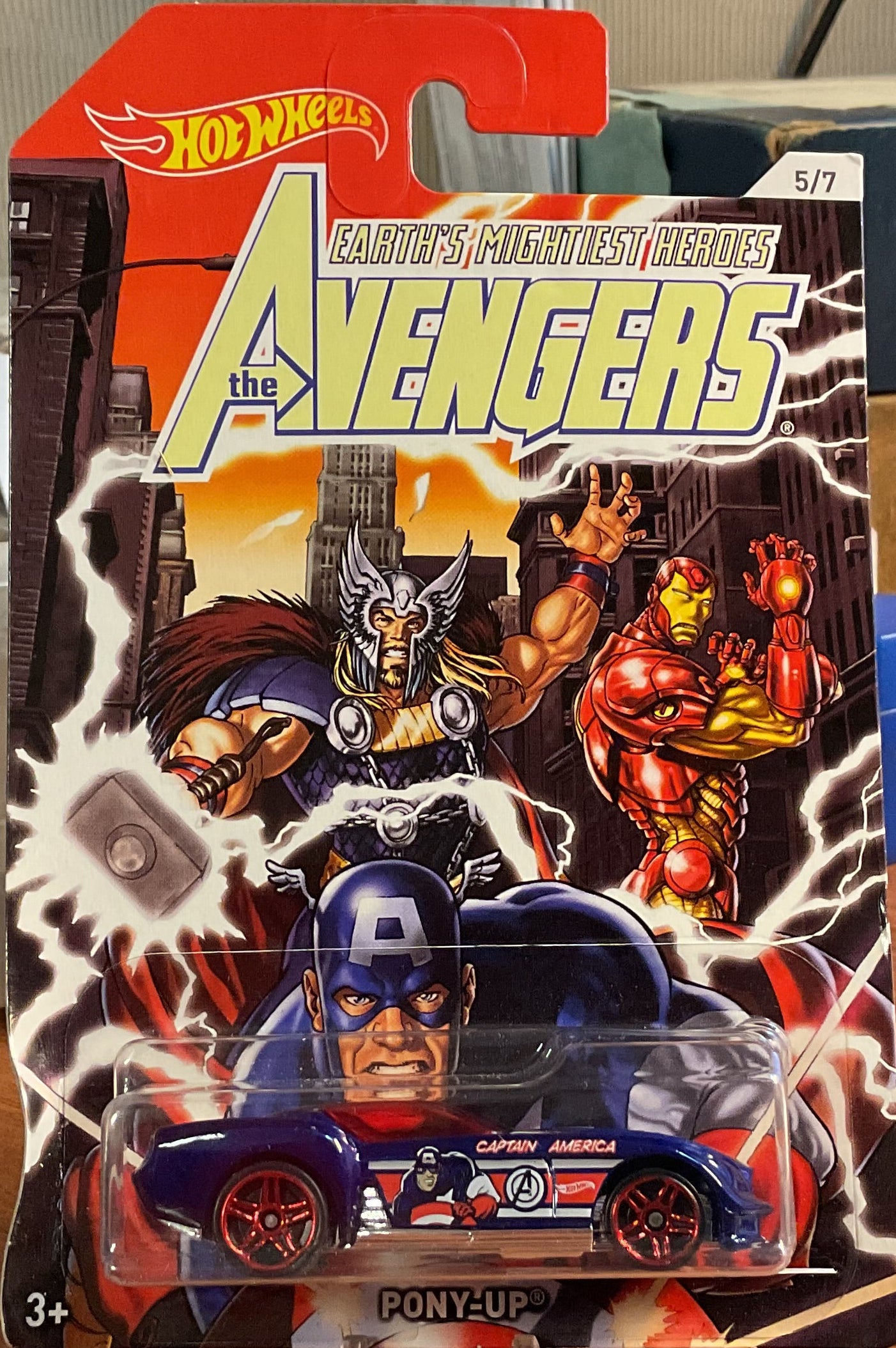 PONY-UP, THE AVENGERS, Hot Wheels Toy Car, FKD53-0910, Store #TY083