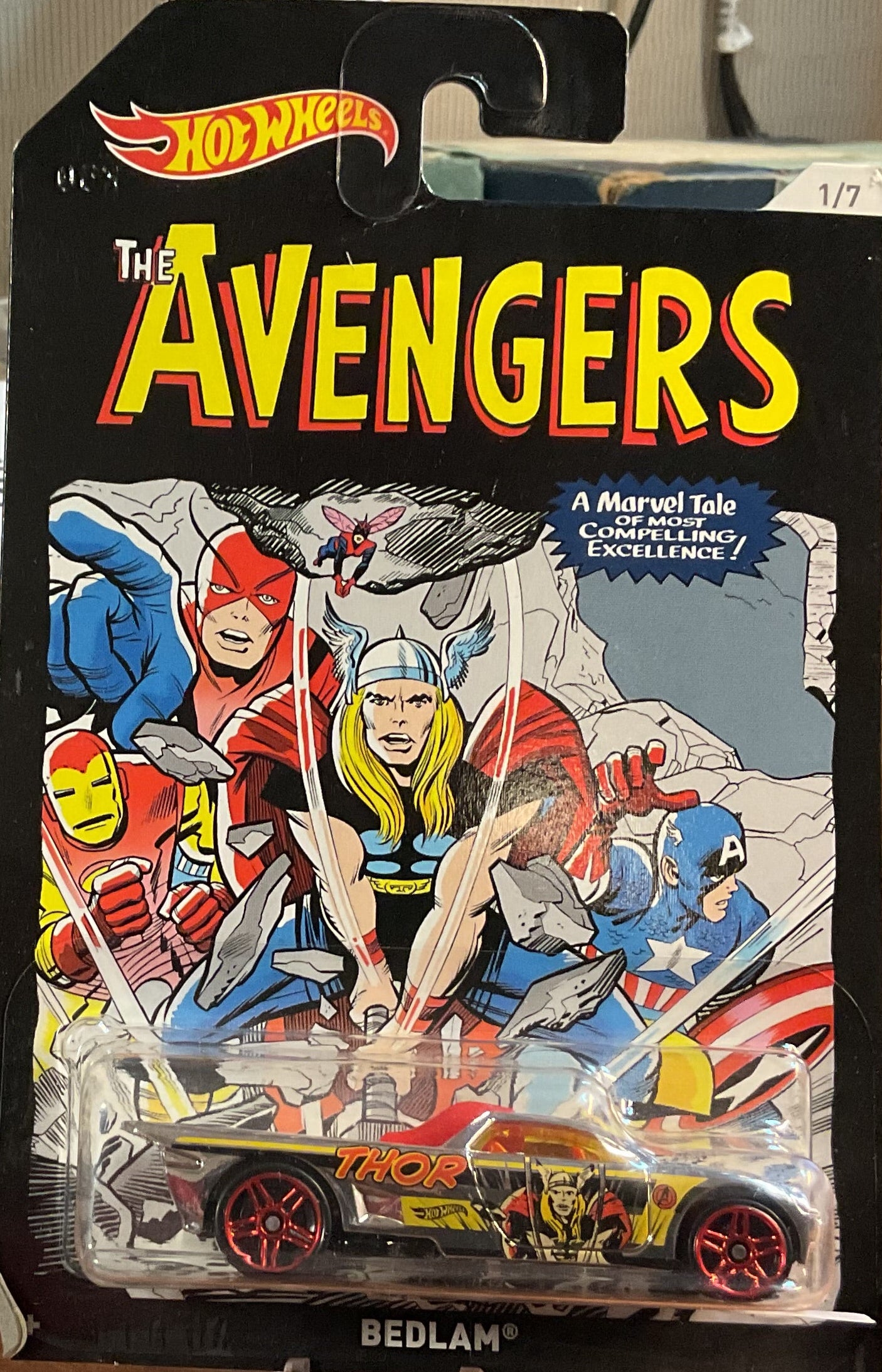 BEDLAM, THE AVENGERS, Hot Wheels Toy Car, FKD49-0910, Store #TY084