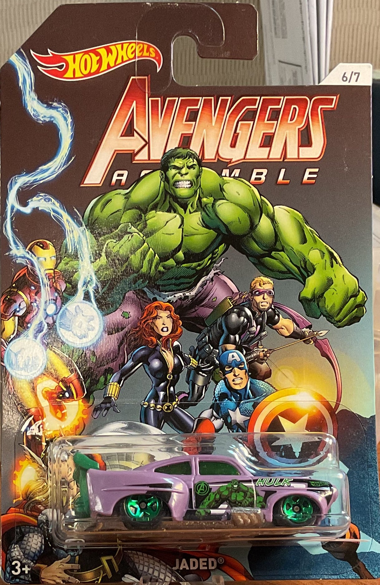 JADED, THE AVENGERS, Hot Wheels Toy Car, FKD56-0910, Store #TY087