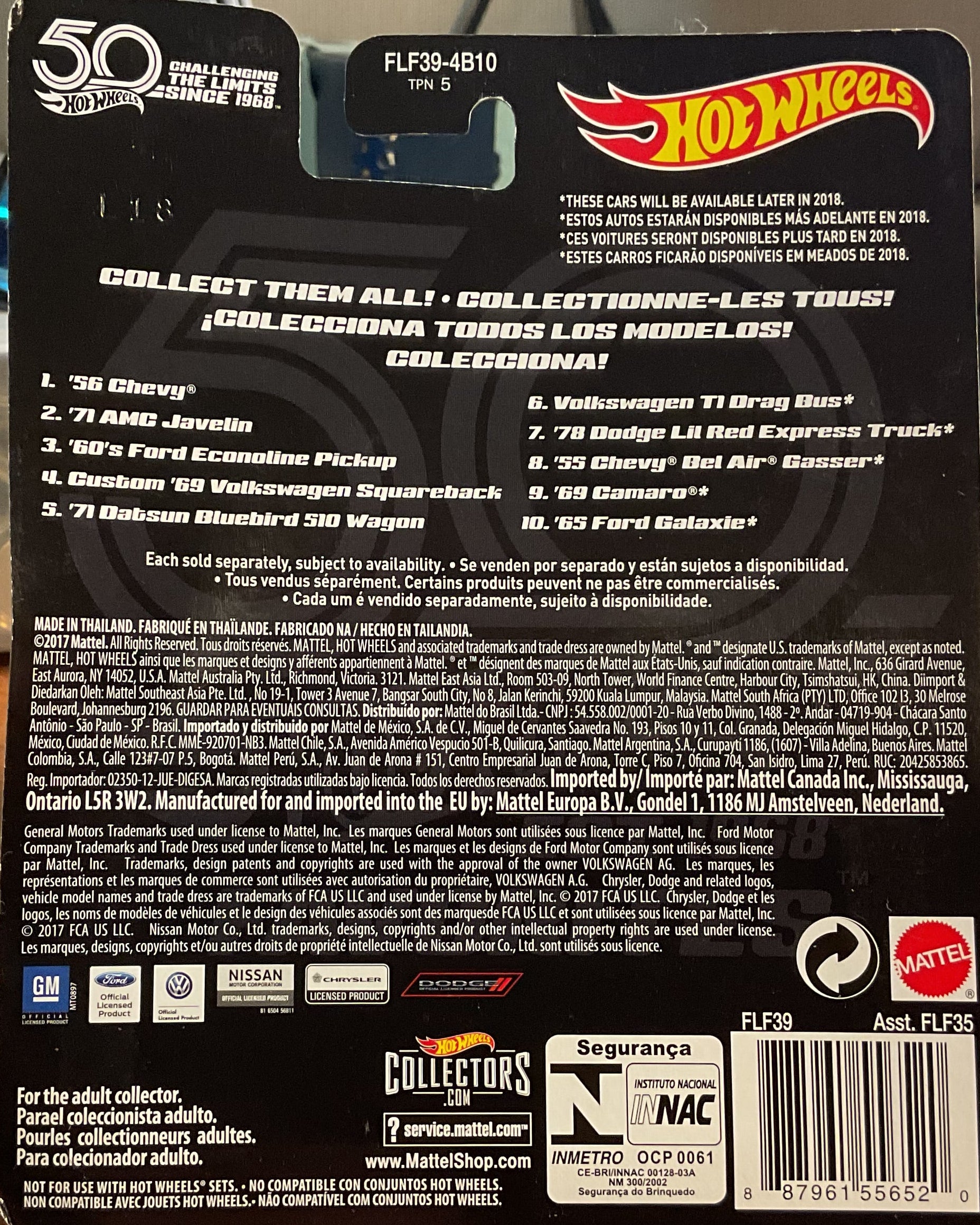 '69 VOLKSWAGEN, 50TH ANNIVERSERY, Hot Wheels Toy Car, FLF39-4B10, Store #TY090