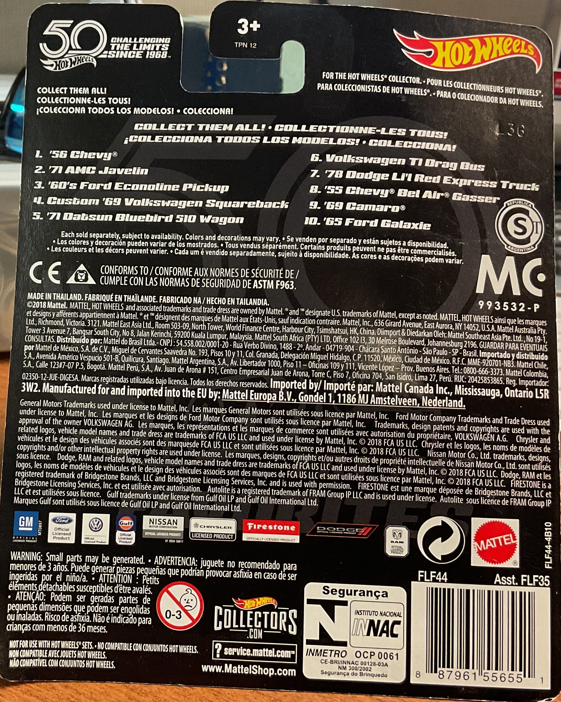 '69 CAMERO, 50TH ANNIVERSERY, Hot Wheels Toy Car, Store #TY091