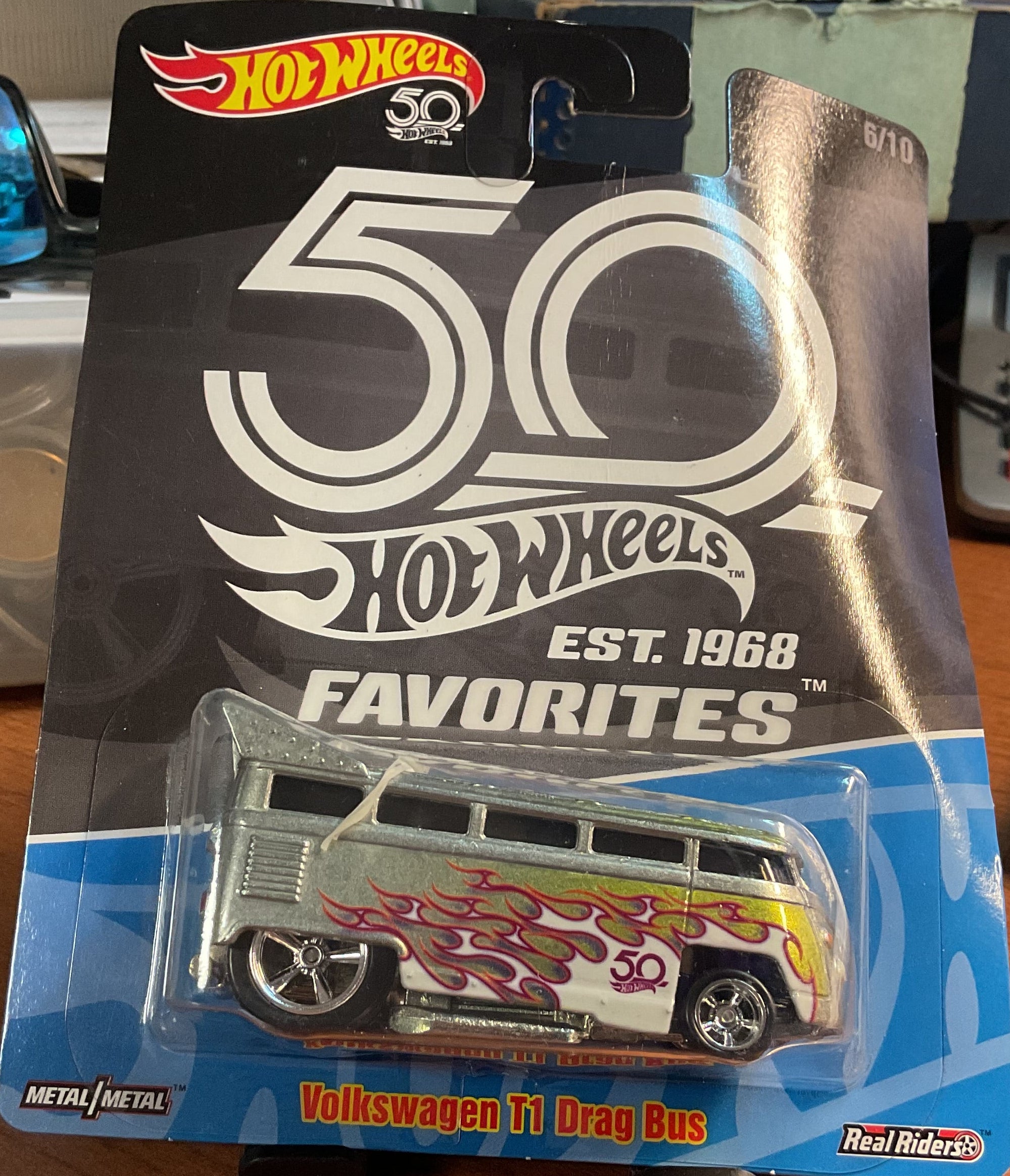 VOLKSWAGEN T1 DRAG BUS, 50TH ANNIVERSERY, Hot Wheels Toy Car, Store #TY093