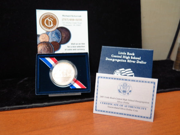 2007-P Little Rock Silver Commemorative, Original Government Package, Store #12559