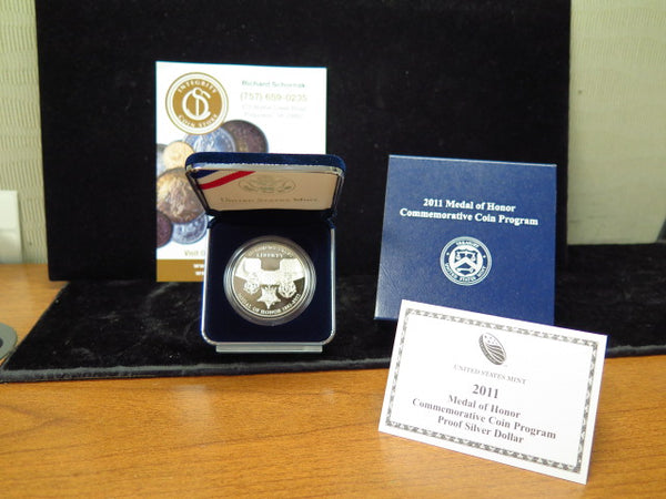 2011-P Medal of Honor Proof Silver Dollar Commemorative, Original Government Package, Store #12548