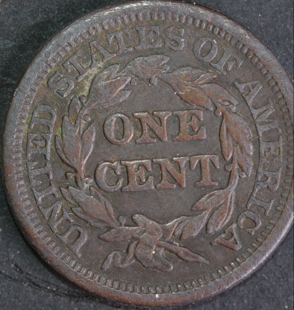 1846 Braided Hair Large Cent, Very Fine Circulated Coin, Store #14529