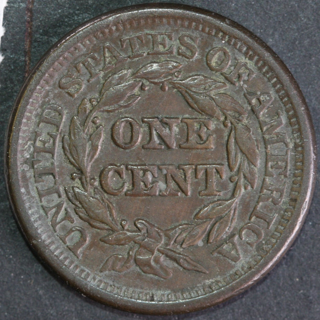 1846 Braided Hair Large Cent, About Uncirculated Coin, Store #14533