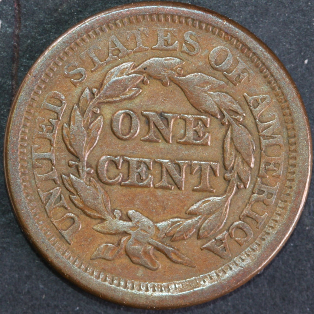 1853 Large Cent, Very Fine+ Circulated Coin, Store #14553