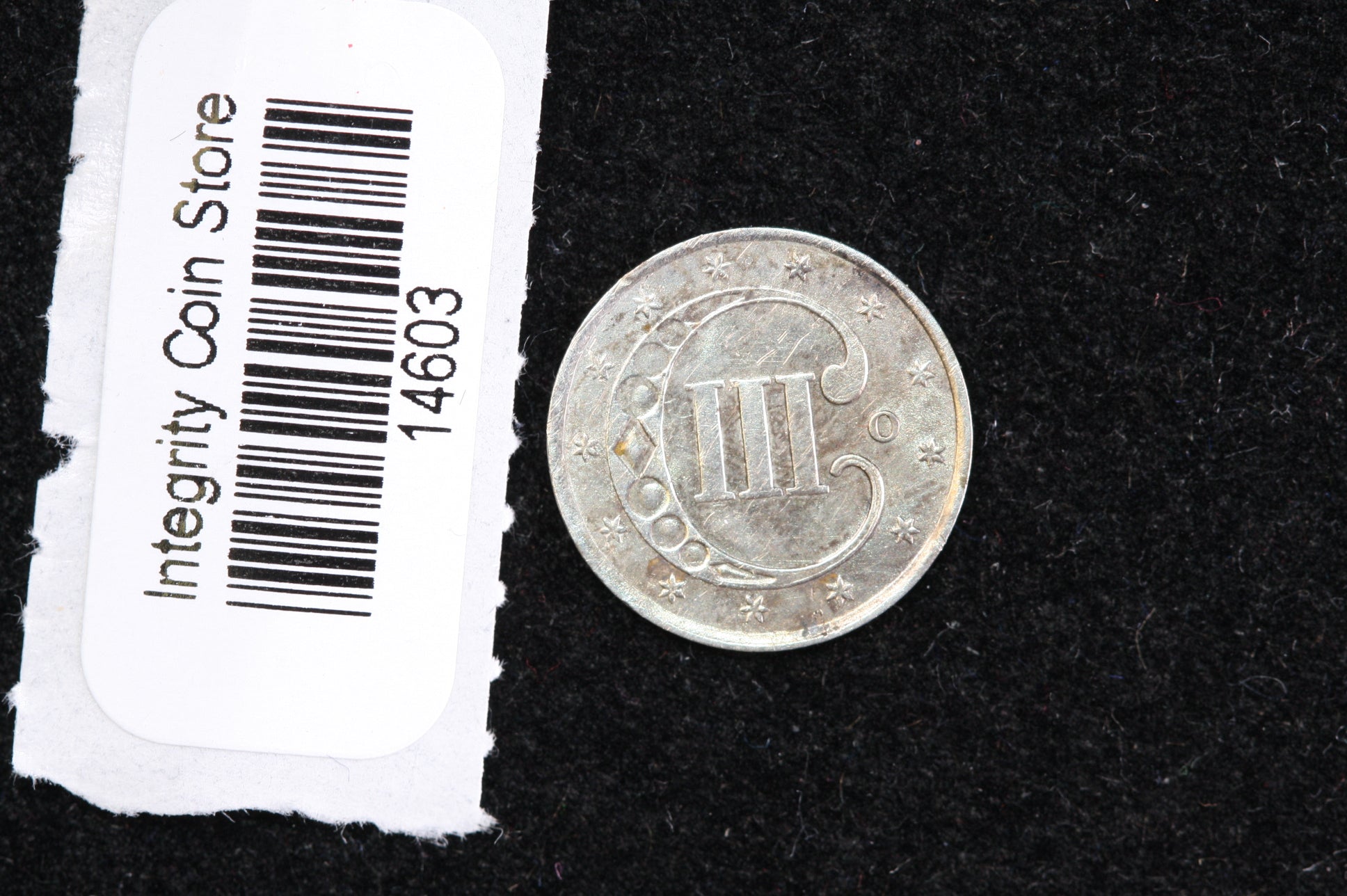 1851-O Silver Three-Cent Piece. Affordable Collectible Coin. Store #14603