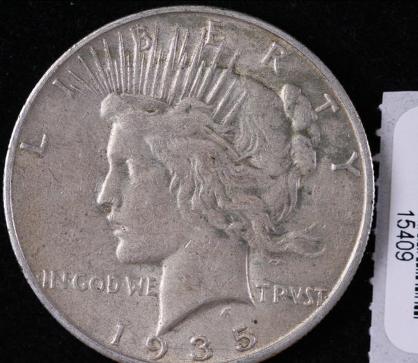1935-S Peace Silver Dollar, Affordable Collectible Coin, Store #15409