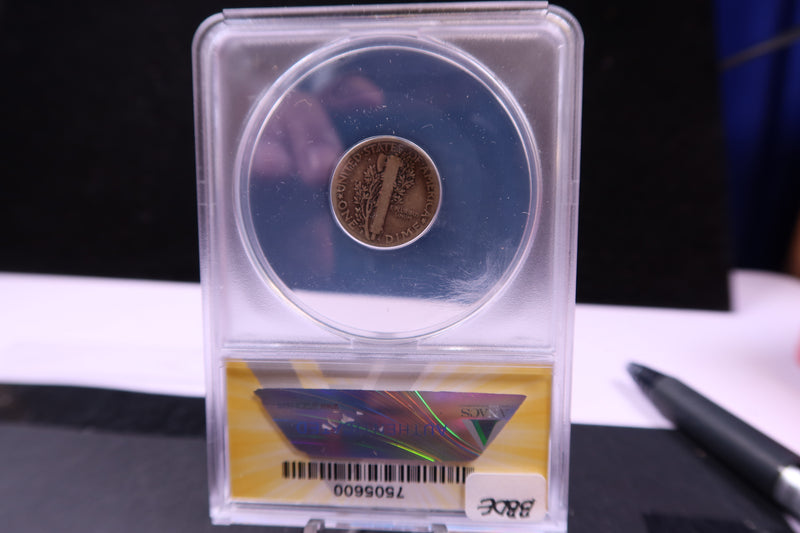 1916-D 10C Mercury Silver Dime, Key Date, ANACS Good 4, Store