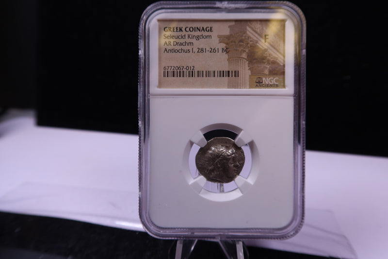 Greek Coinage, Seleucid Kingdom, Antiochus 1, 286-261 BC. NGC Certified F. Store