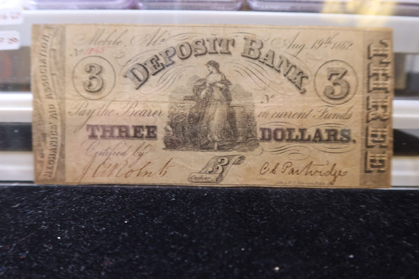 1862 Alabama Obsolete Currency, Store Sale 093006