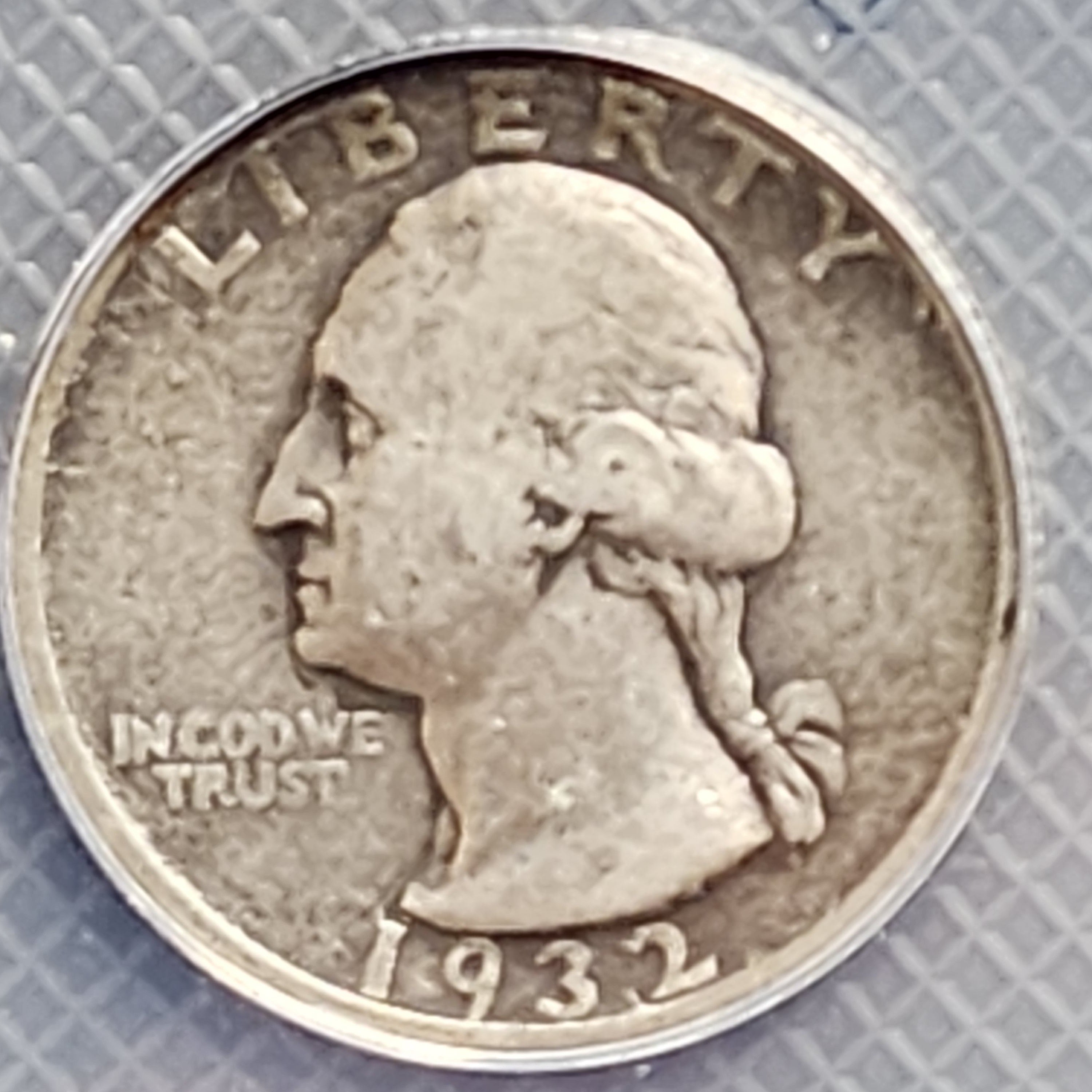 1932-S Washington Silver Quarter, KEY Date Coin, ANACS Fine-12, Store #QR1461.