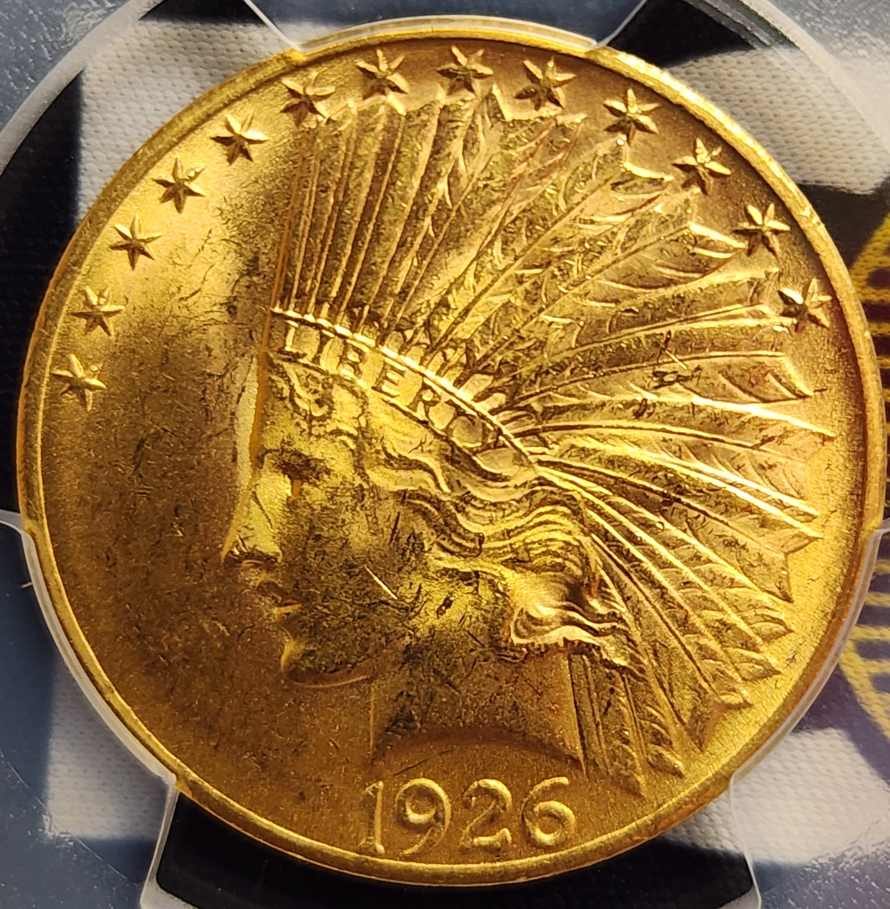 1926 $10, Indian Gold Eagle, PCGS MS-63, Gold Coin, Store Sale#G0095.